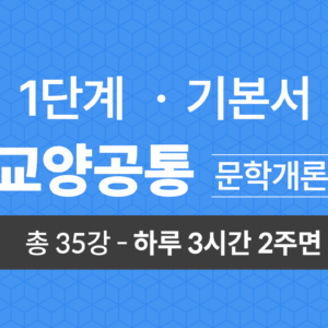 1단계 교양공통(문학개론) 기본서