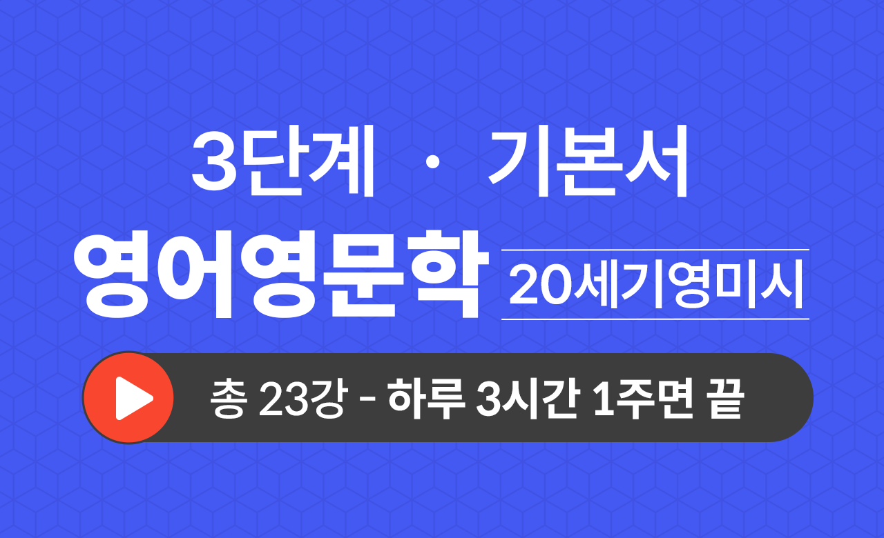 3단계 영문학과(20세기영미시) 기본서